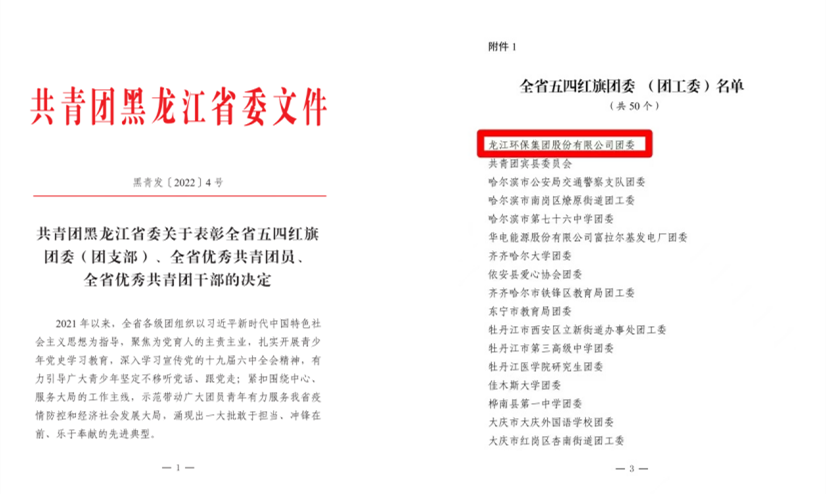 集团团委荣获“全省五四红旗团委”荣誉称号